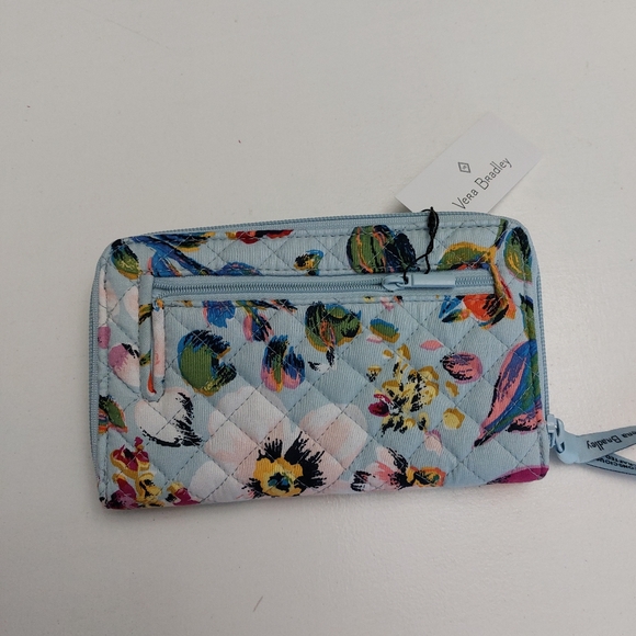 Vera Bradley Turnlock Wallet Sea Air Floral NWT - Picture 2 of 4
